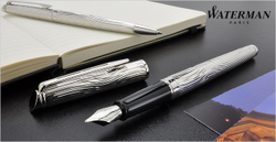 Перьевая ручка Waterman Hemisphere Deluxe , цвет: Metal CT, перо: F