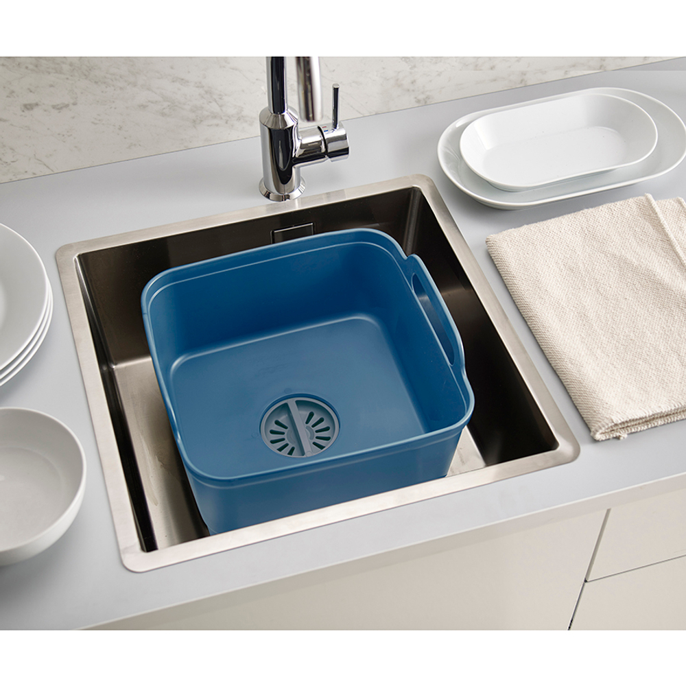 Контейнер для мытья посуды wash&drain™, синий