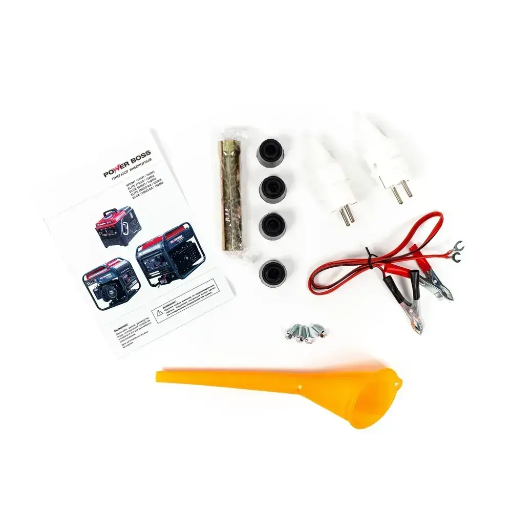 Генератор Инверторный Power Boss ELITE 3700iO, 3.7 кВт 223 см3, 7л объем топливного бака, ручной стартер, розетки 2х230 В/16 А, выход постоянного тока USB 5В, эко режим, 102002