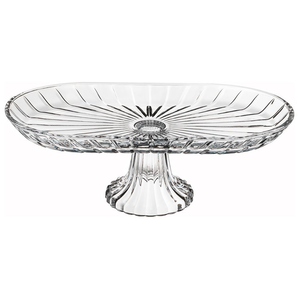 БЛЮДО НА НОЖКЕ ОВАЛЬНОЕ 33Х16Х12 СМ