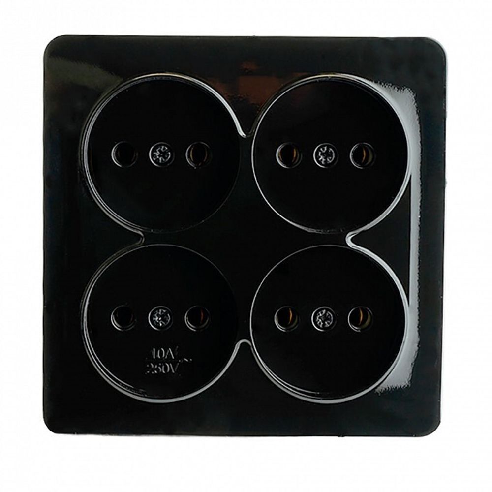 Розетка четверная без заземления Stekker София 49321