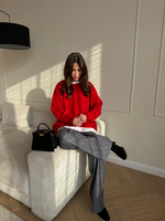 Джемпер из шерсти мериноса красный