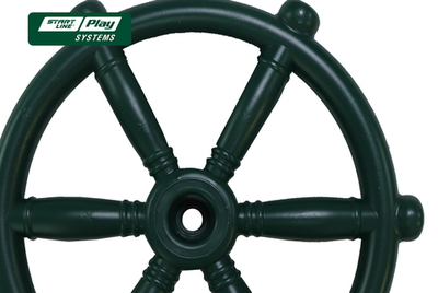 Пластиковый штурвал зеленый