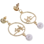 Серьги из гиппоалергенного сплава «ЭКЛАТТО», цвет серебро и золото, 5,5см