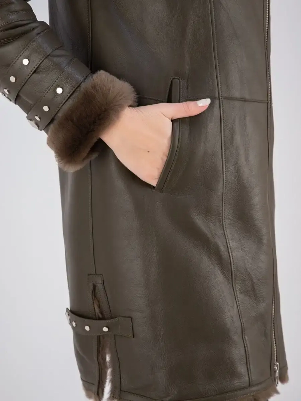 Дубленка зима натуральная длинная Турция