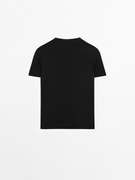 Massimo Dutti Футболка с коротким рукавом, черный