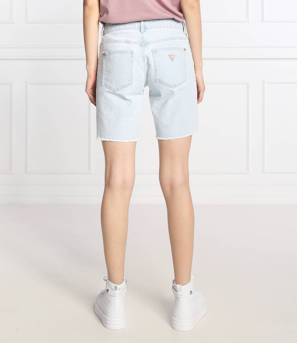 шорты boyfriend GUESS - голубой(W2YD55 D4QA0)