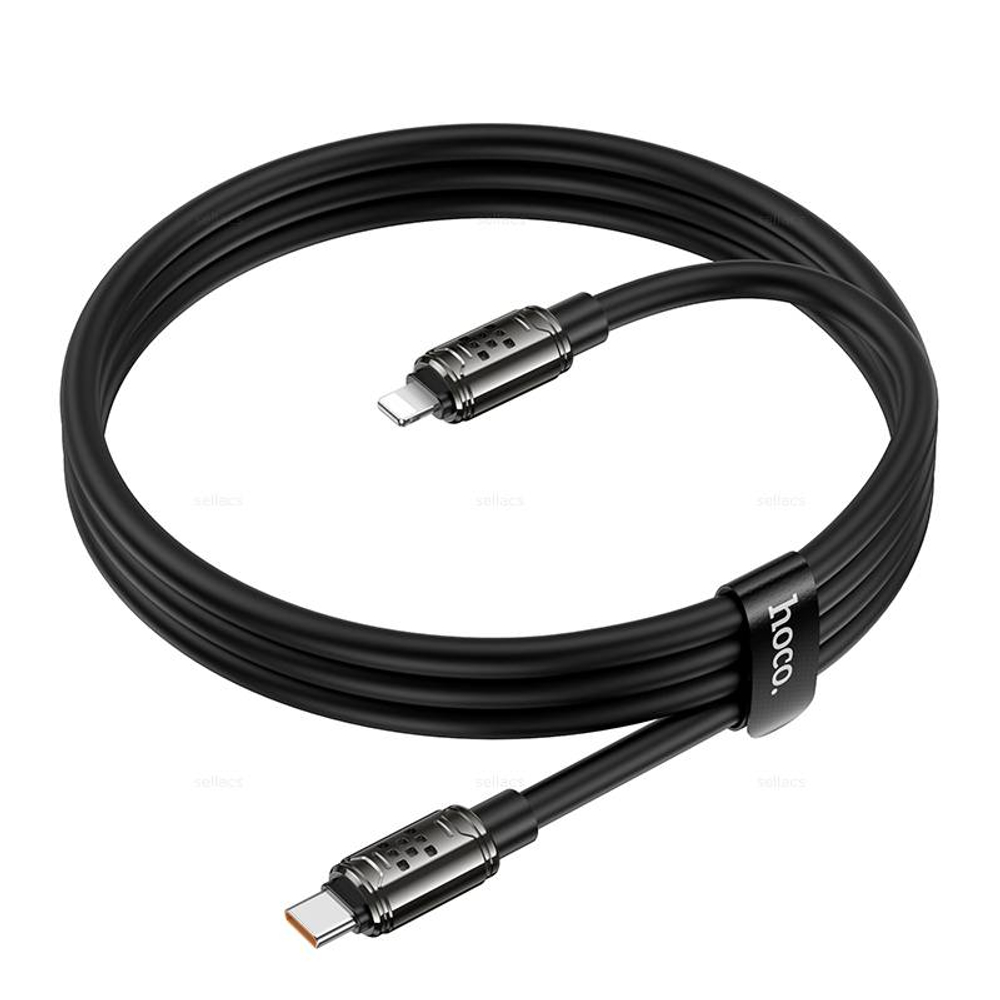 Кабель Type-C на Lightning 27W Hoco U143 (black) (Краснодар склад)