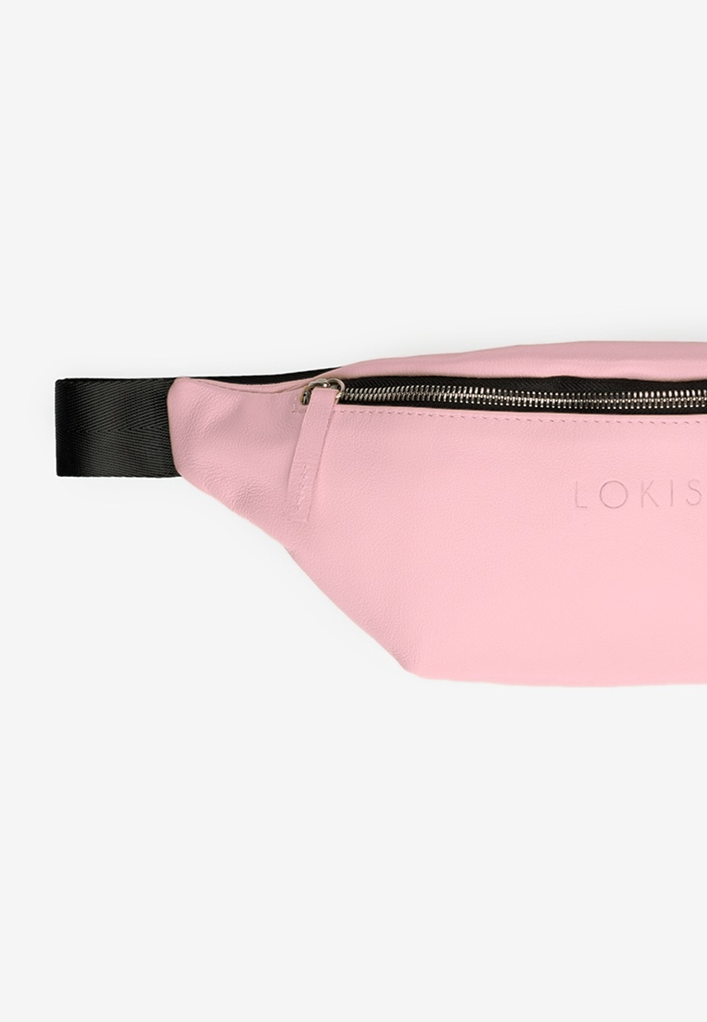 сумка поясная светло-розовая