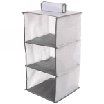 Кофр - органайзер подвесной «ЭФОЛТ», цвет пыльно - серый, 3 отделения, 30*30*60см