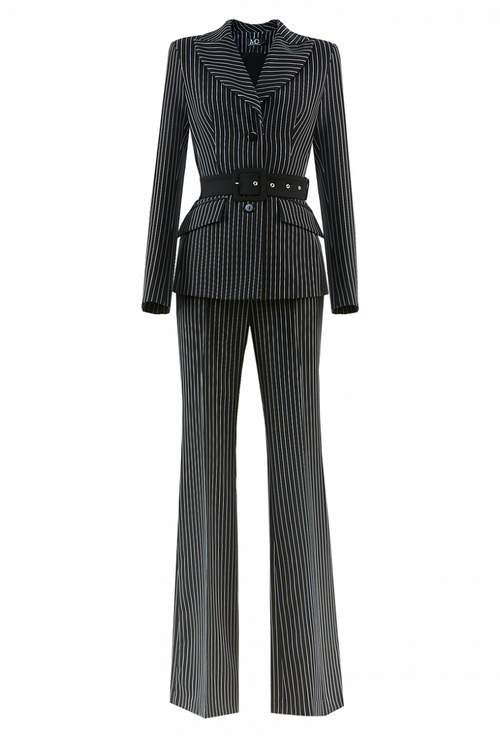 Брючный костюм чёрный 33-01-20 SS