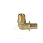 Угольник для PE-X труб аксиальный латунь Дн 16х1/2" НР РОС