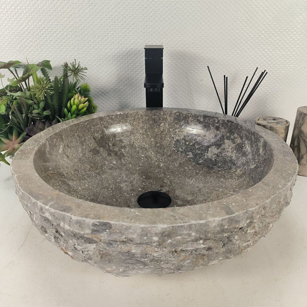 Раковина из мрамора Erozy Grey EM-64649 47*47*15 0186