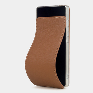 Чехол для Samsung Galaxy S25 Ultra из кожи теленка, цвета карамель