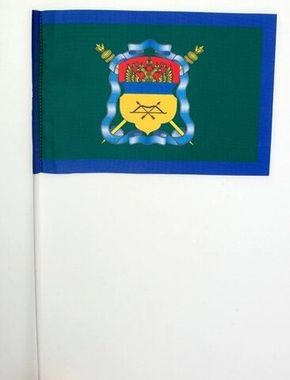 Флажок Оренбургского Казачьего войска на палочке 15х23 см