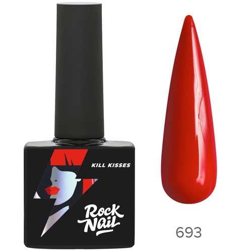 RockNail Гель-лак Kill kisses 693 Russian Red, 10 мл