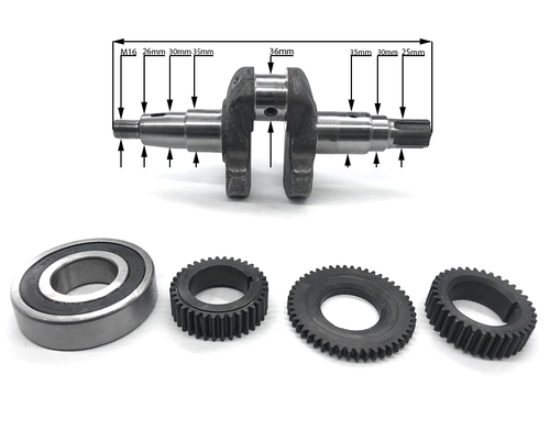 Коленвал в сборе (с шестернями и подшипником) 178F под шлиц