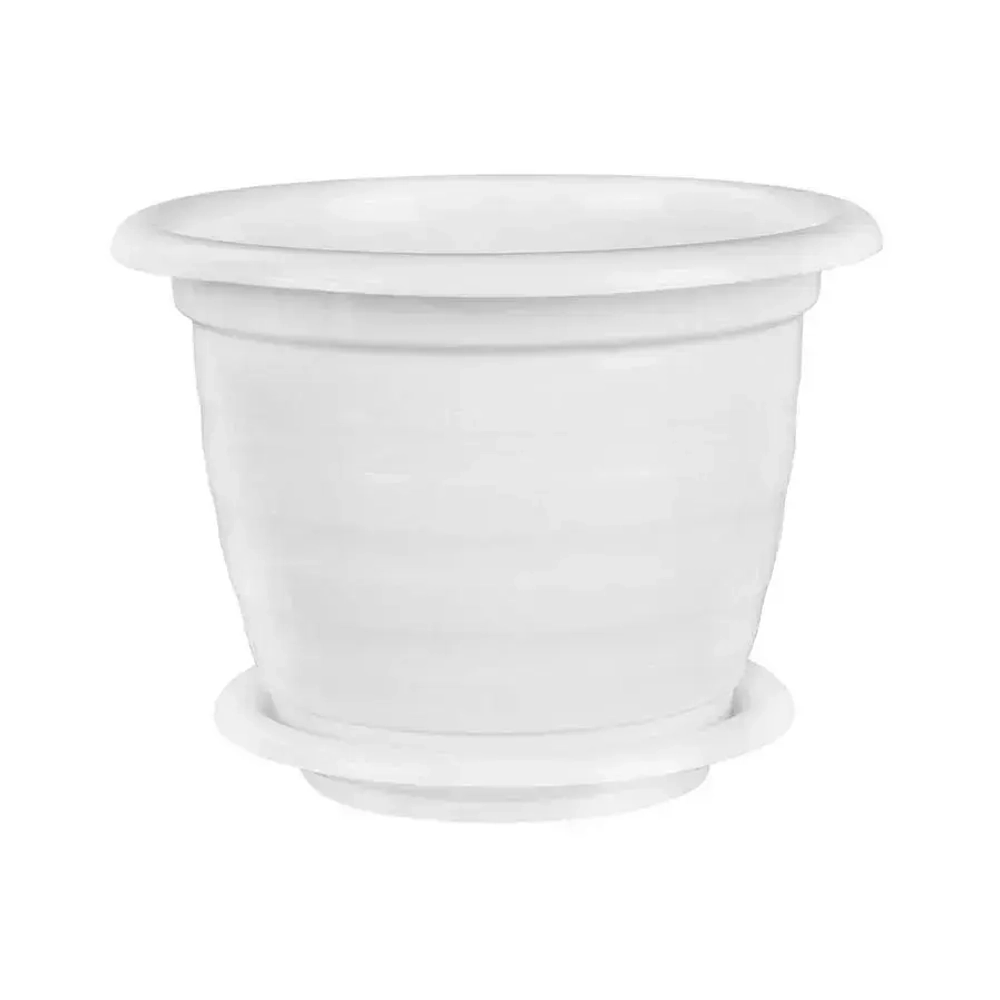Горшок цветочный Виола 3,5л. с поддоном белый