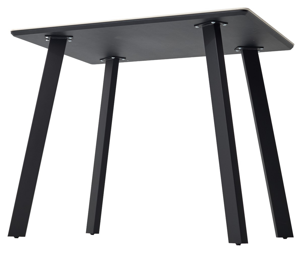 Стол М-City DISAUR Тик Так 90 Белый мрамор Matte, керамика, Черный каркас