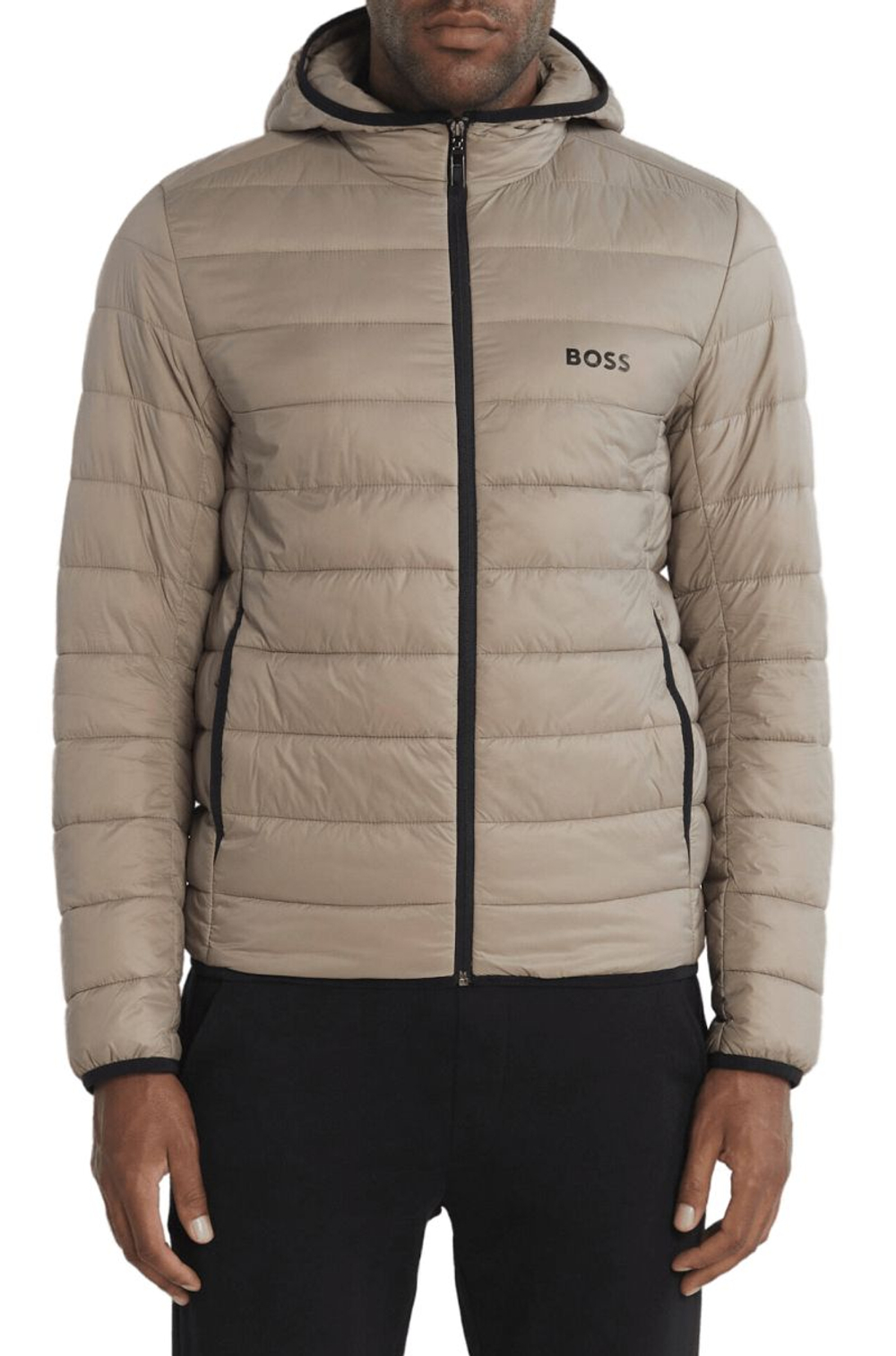 Куртка теннисная BOSS x Matteo Berrettini Water-Repellent Puffer With Branded Trims - light/pastel green