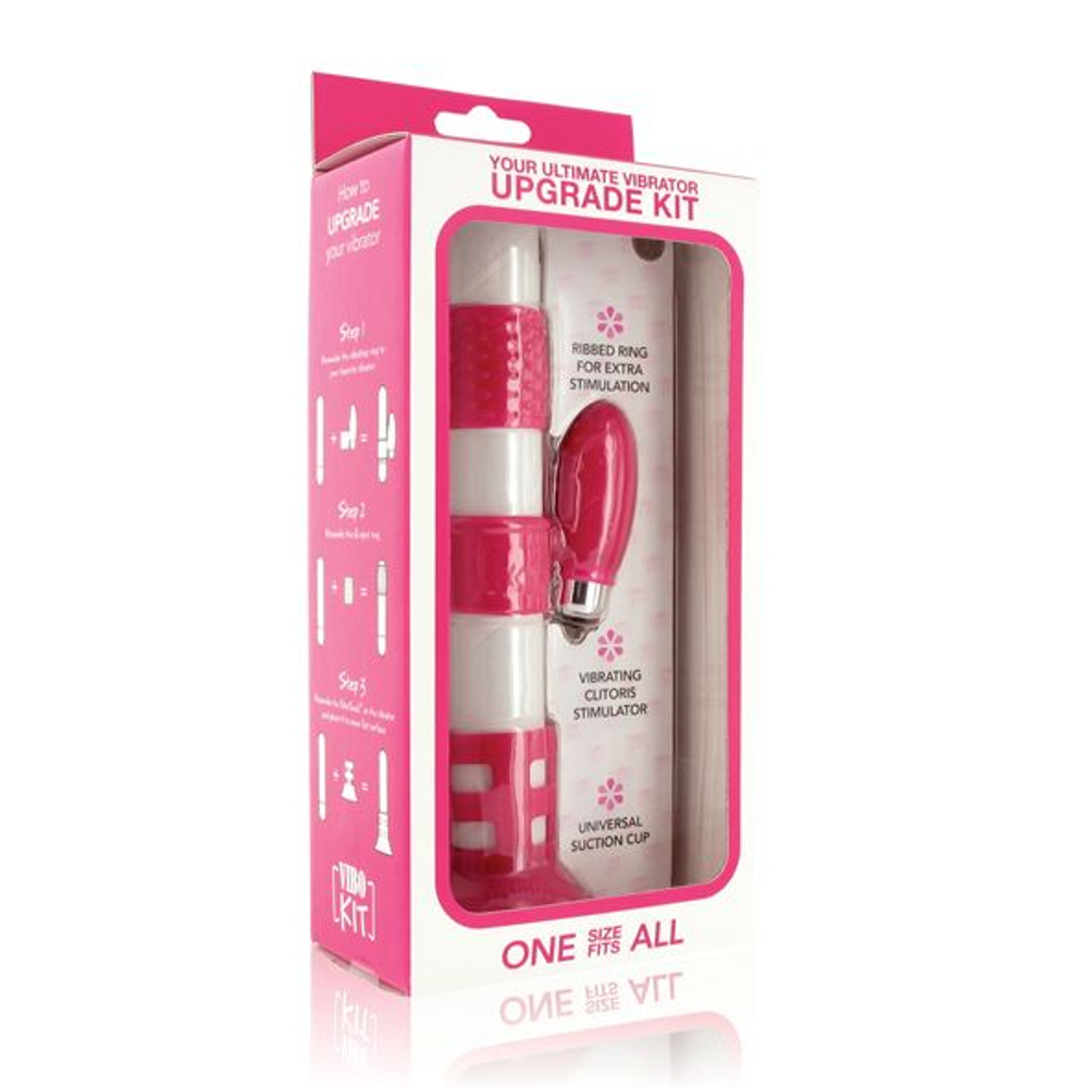 Набор розовых насадок на вибратор Vibrator Upgrade Kit (Цвет: розовый)