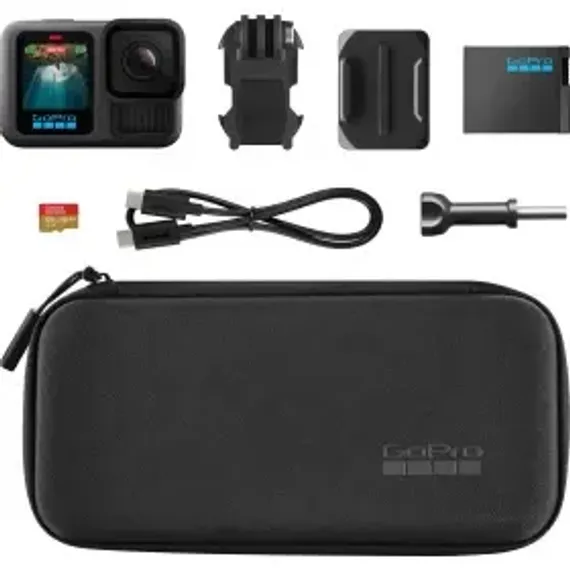 Экшн-камера GoPro 13 Hero Black + фирменный чехол + карта памяти 64 Гб