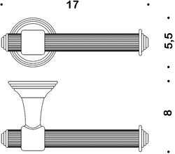 Бумагодержатель открытый Colombo Hermitage B3308 хром схема