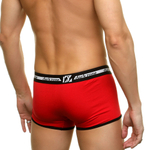 Красные хлопковые трусы-боксеры с контрастной отделкой (Размер: L) (Цвет: красный)