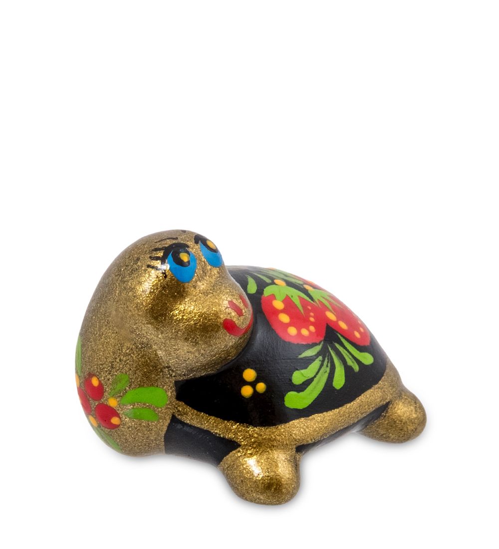ГЛ- 970 Фигурка «Черепашка» хохлома (Гжельский фарфор)