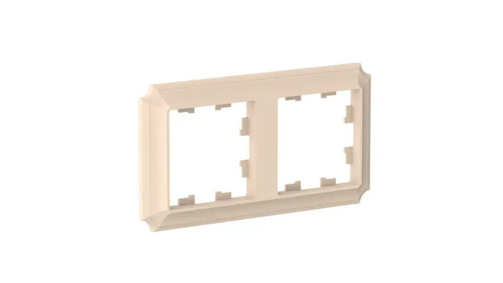 ATLASDESIGN ANTIQUE 2-постовая РАМКА, универсальная, ПЕСОЧНЫЙ