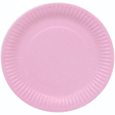 Тарелка бумажная 18 см в наборе 10 шт «Розовая»