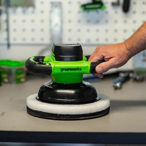 Полировальная машина аккумуляторная GREENWORKS G24BU10 24В,25см,2800об/мин,без АКБ и ЗУ (3502107)