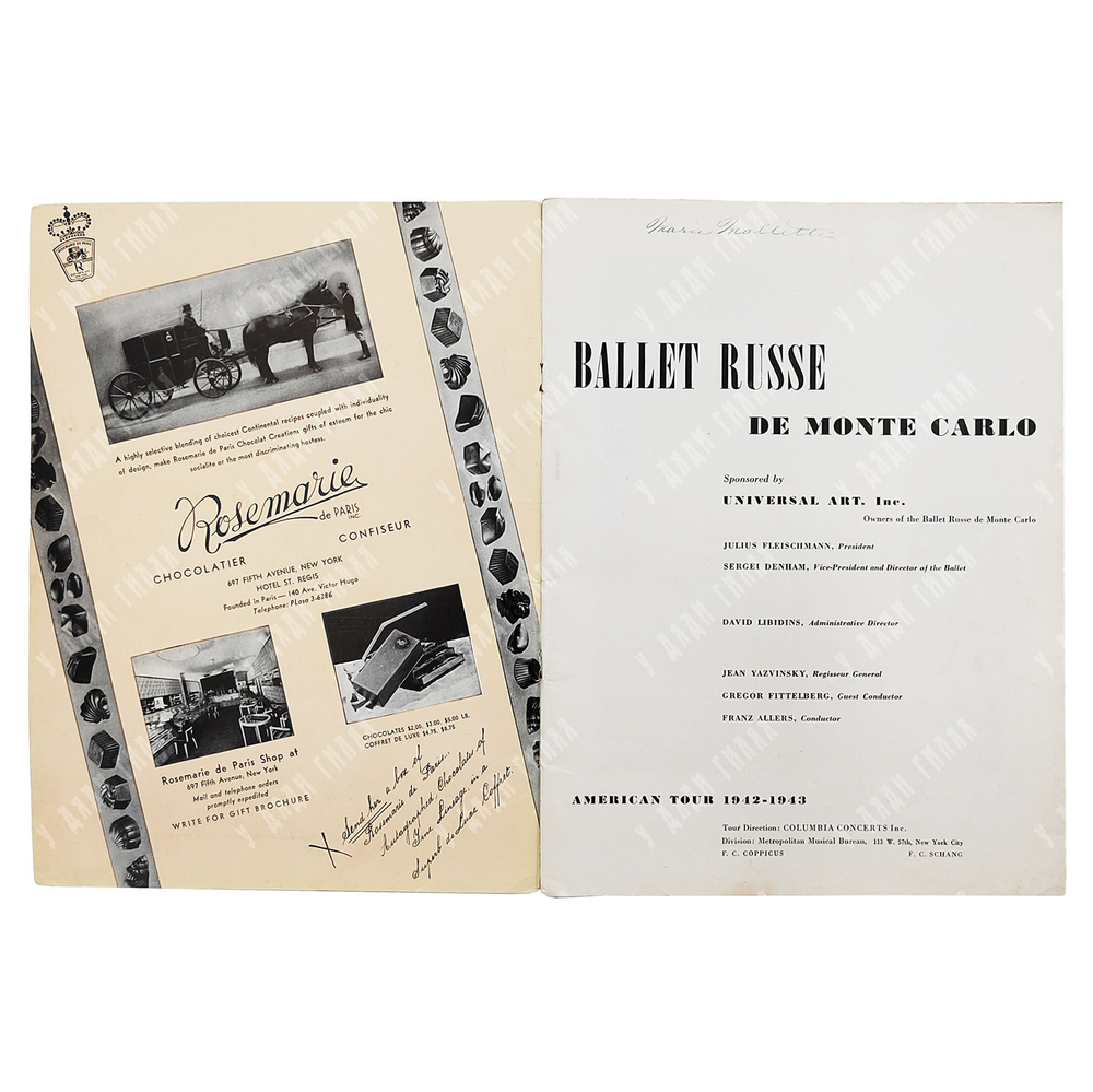 Ballet Russe de Monte Carlo. American tour 1942-1943 / Русский балет [1942].