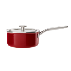 KitchenAid Кастрюля эмалированная 18 см 2 л с крышкой Империя Красная
