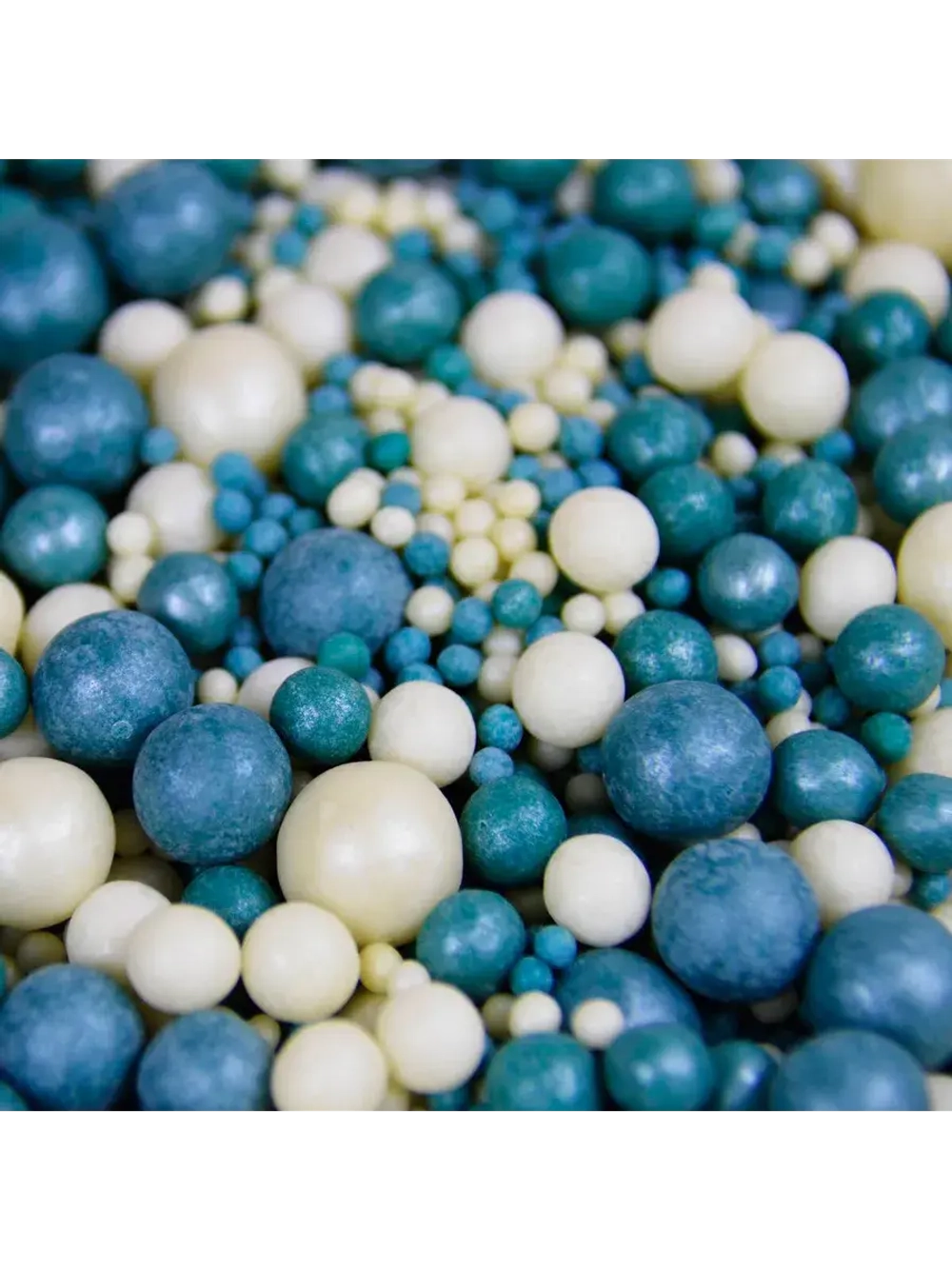 Шарики кранч Синий/белый микс 100 гр.