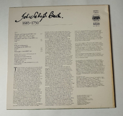 Винтажная виниловая пластинка LP J. S. Bach И. С. Бах Herbert Tachezi, BWV 565, 552, 542, 582 (ГДР 1989)