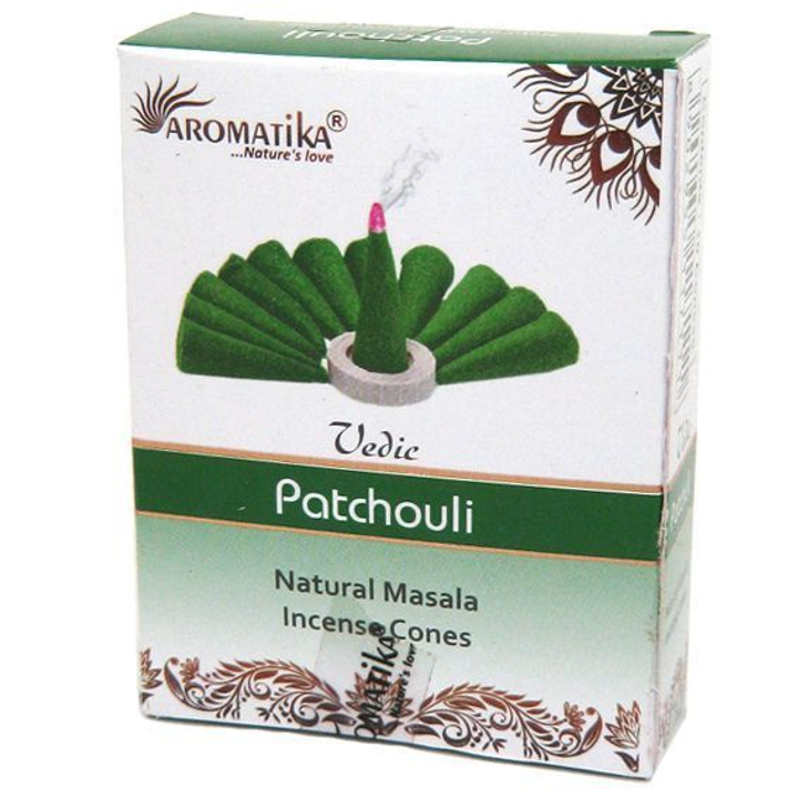 Aromatika Vedic Patchouli Благовоние-конус Пачули 10 шт