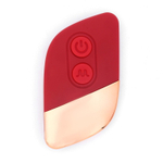 Бордовый клиторальный вибромассажер с пультом ДУ (Цвет: бордовый)