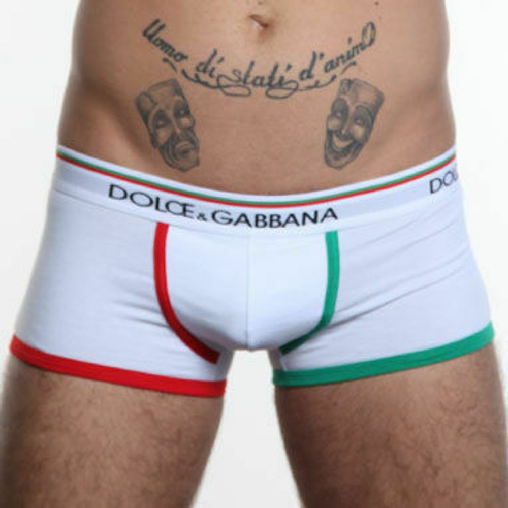 Мужские трусы боксеры белые Dolce Gabbanna Milano Boxer White