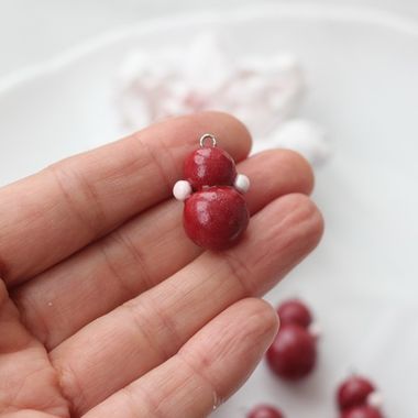 Подвеска Неваляшка, бордовая, 25*17 мм, S057