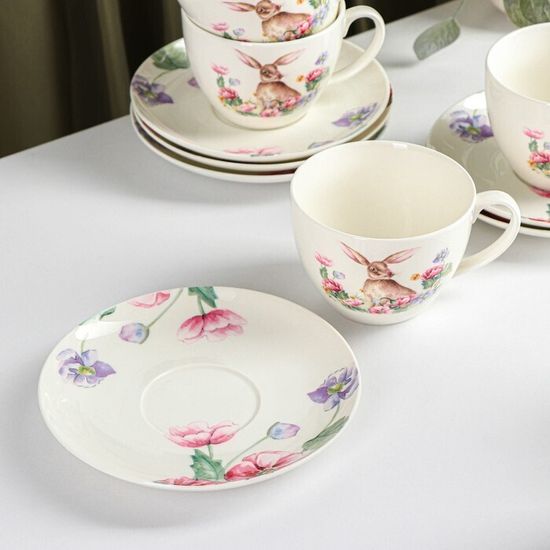 Чайная пара "Зайка", 1 чашка 250 мл, 1 блюдце d-15 см