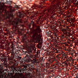 Nail Moda Builder Gel Rose Gold Foil - Гель моделирующий с поталью, 15мл