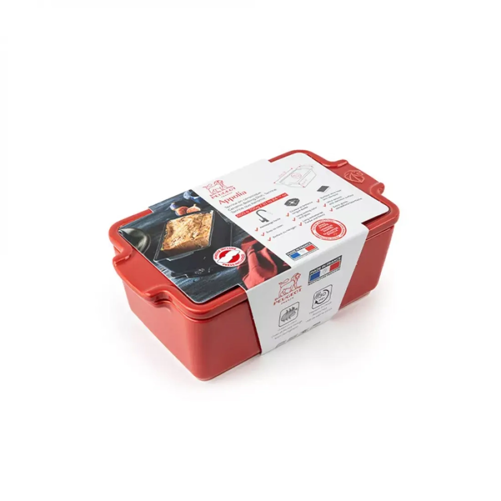 Форма для запекания с крышкой и прессом 20х11см 650мл Peugeot Red