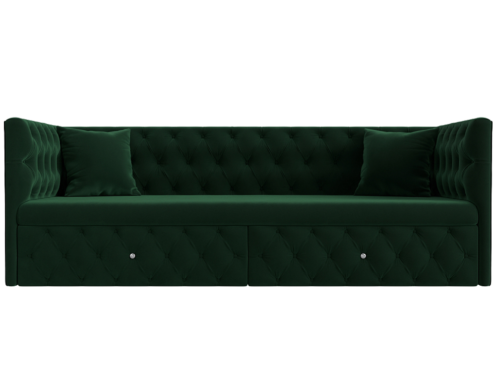 Диван детский прямой Найс, Зеленый, Велюр, 107104