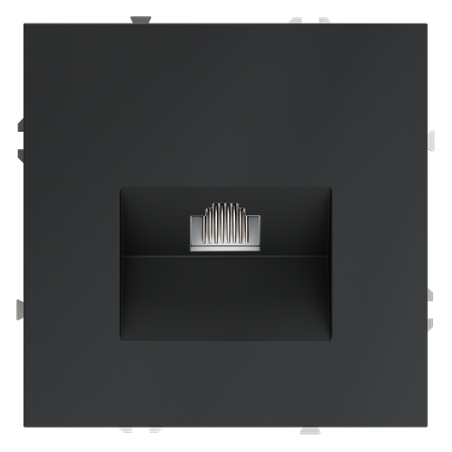Розетка компьютерная встраиваемая VOLTUM S70 RJ45 кат.6, (графит)