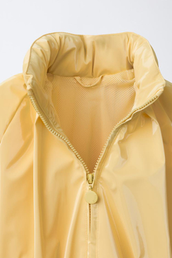 ZARA БЛЕСТЯЩИЙ ДОЖДЕВИК WATER RESISTANT, ЖЕЛТЫЙ