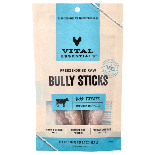 Vital Essentials, сублимированные необработанные лакомства для собак, со вкусом говядины, 39,7 г (1,4 унции)