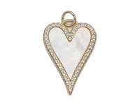 Подвеска "Сердце" 23,5мм, с перламутром