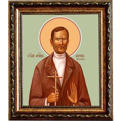 Борис Козлов мученик. Икона на холсте.