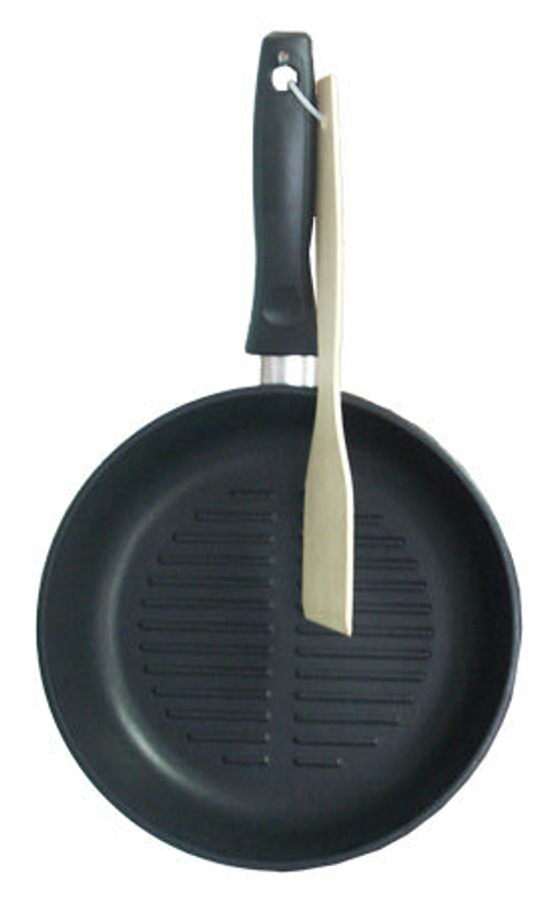 Сковорода-гриль d24 литая алюм стандарт черный Маруся  3724